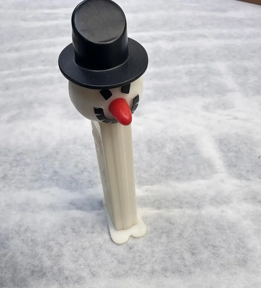 D15 Vintage Christmas Snowman W/top Hat Pez Dispenser Slovenia